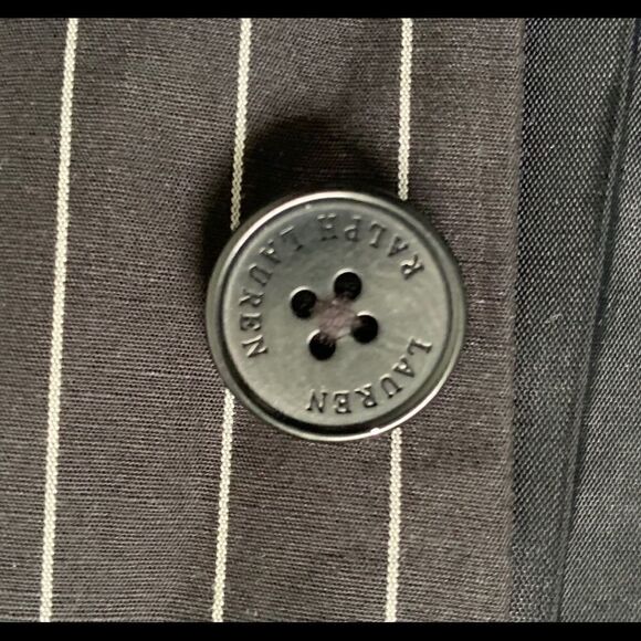 Lauren Ralph Lauren Linen Cotton Pinstripe Jacket - Picture 14 of 15